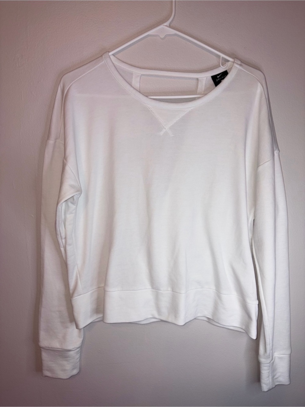 Nike Dri-FIT wrap-front sweatshirt Wrap Front Sweatshirt White Size Medium